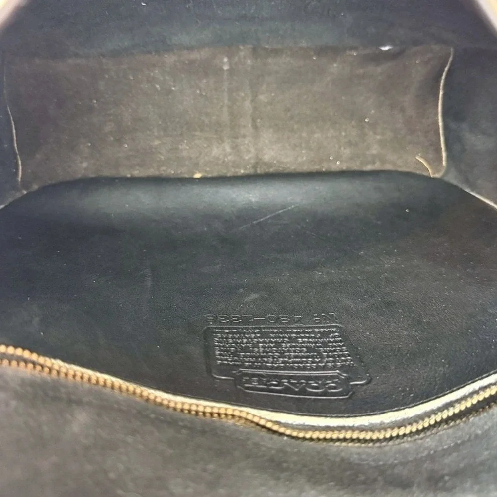 Vintage|COACH|Stewardess 9525 New York City Black Leather Purse Paperwork Tag